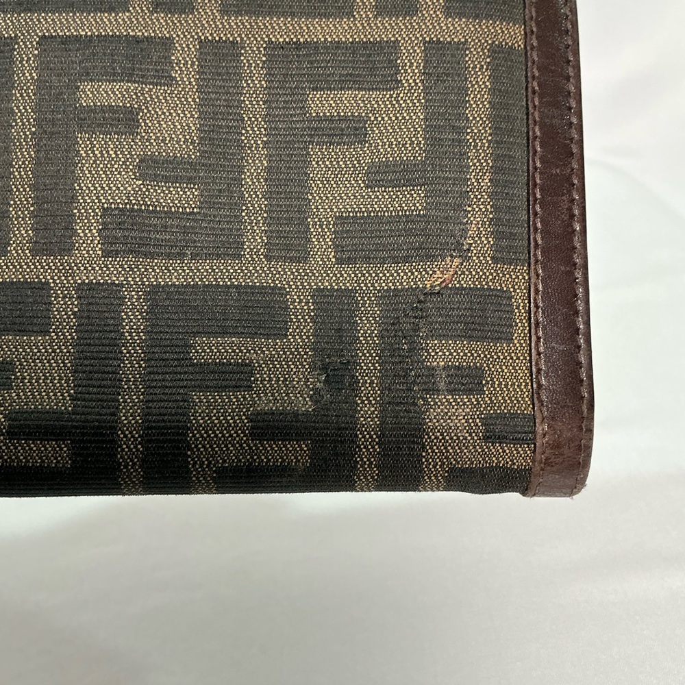 Authentic Vintage Fendi Zucca Print FF Trifold Compact Wallet - Picture 15 of 15